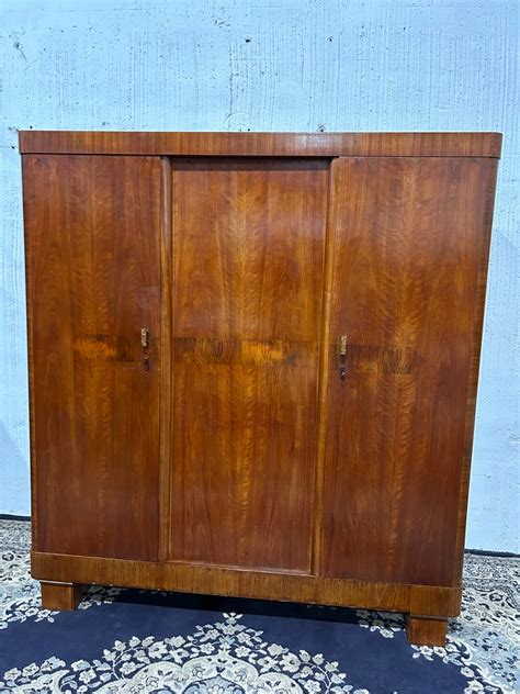 Artdeco Kleiderschrank Spiegel Kleiderstange Vintage Vollholz Etsy De