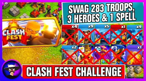 Easily 3 Clash Fest Challenge How To Complete Clash Fest Challenge Clash Of Clans Youtube