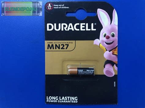 Duracell Mn27 A27 New 12v Bl1 Elemdepo Elemek Fotós Kel