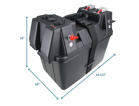 Pactrade Marine Rv Battery Box Anderson Connector Dual Usb Power Voltmeter Gauge New For Sale