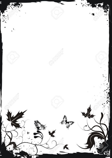 Butterfly Border Clip Art Black And White