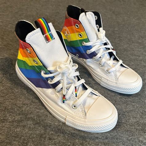 Converse Pride Rainbow High Tops Women Size 8 Mens  Gem