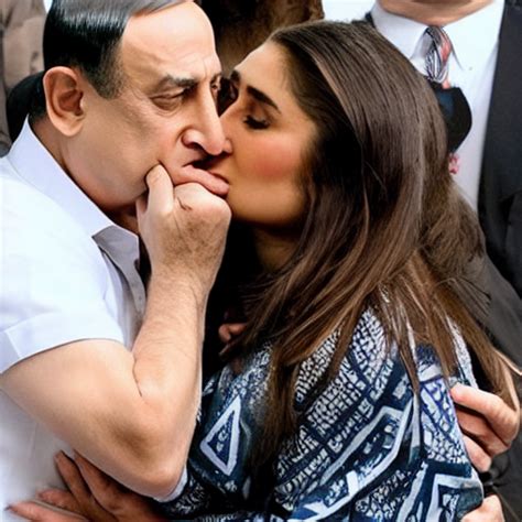 Krea Ai Kareena Kapoor Kissing Benjamin Netanyahu