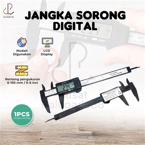 Jual Sigmat Digital Stainless Inch Mm Cm Mm Cm Jangka