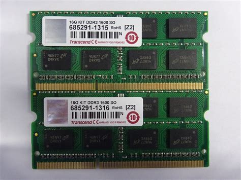 Yahooオークション Ddr3メモリ Transcend Pc3 12800 8gb×2枚 計16gb