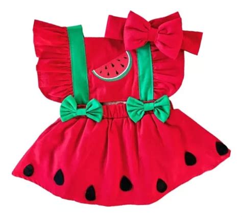 Roupa Bebê Frutas Frutinhas Melancia Mesversário Romper MercadoLivre