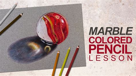 How To Draw A Realistic Marble With Colored Pencils Youtube