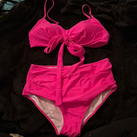 Large Hot Pink High Waisted Bikini Gem