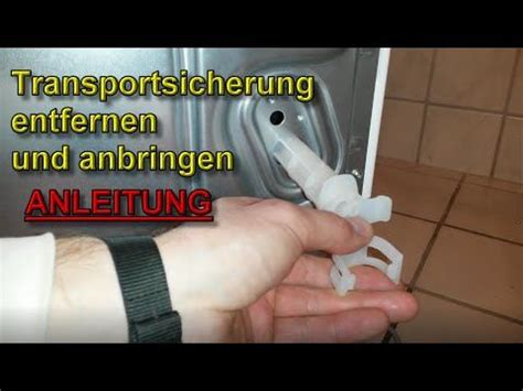 Transportsicherung Einer Waschmaschine Entfernen Und Anbringen