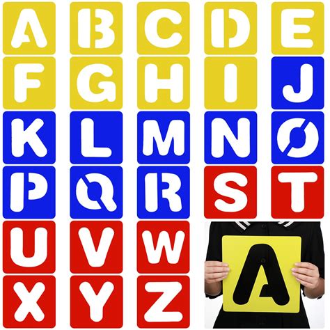 Snapklik.com : TecUnite 26 Pieces Alphabet Stencils Set Plastic Letter ...