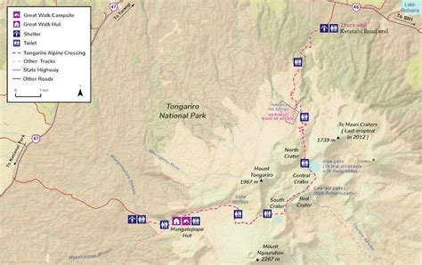 Tongariro Map – Tongariro Alpine Crossing