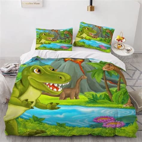 Housse De Couette Dinosaure De Dessin Anim X Imprim En D