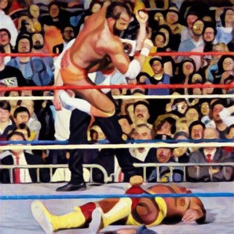 Macho Man Drops A Savage Elbow On Hulk Hogan At Wrestlemania V Pro