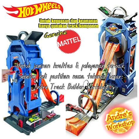 Jual MUST HAVE HOTWHEELS TRACK BUILDER MEGA GARAGE ORI HOT WHEELS TRACK GEDUNG PARKIR TERMURAH