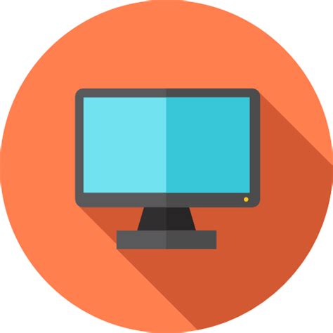 Monitor Flat Circular Flat Icon