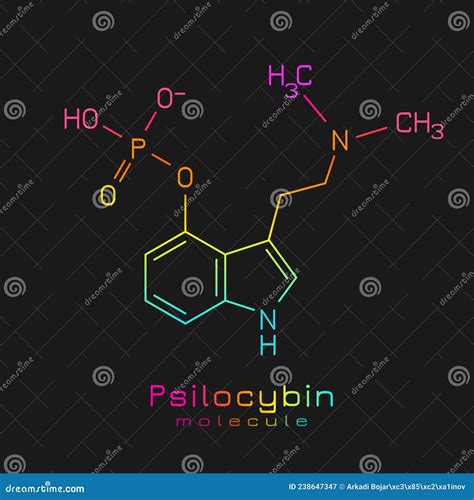 Psilocybin Molecule Molecular Structure Psychedelic Prodrug Ball And