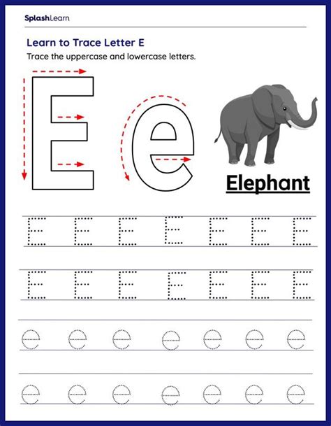 Tracing The Letter E