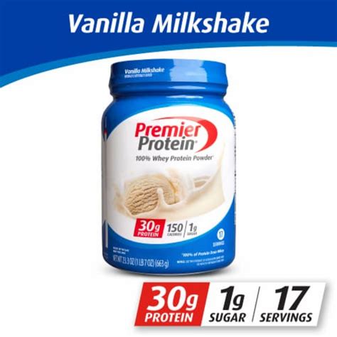 Premier Protein Vanilla Milkshake Whey Protein Powder 23 3 Oz Frys