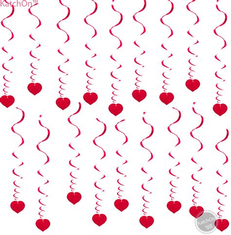 18 Hanging Heart Swirls Valentine Day Decorations For Ceiling Wedding