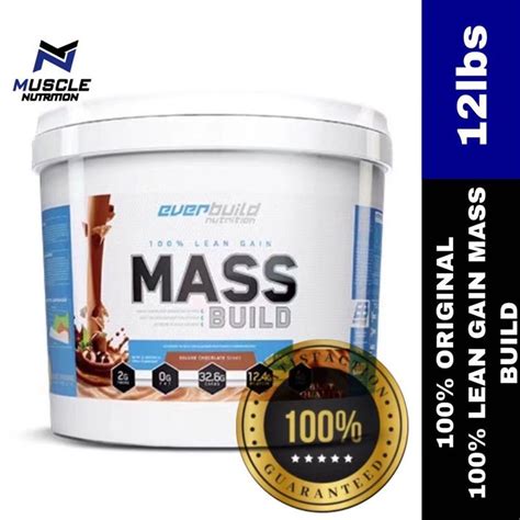 Everbuild Ready Stock 100 Lean Gain Mass Build 12lb Shopee Malaysia