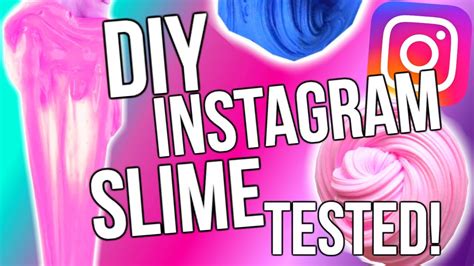 DIY INSTAGRAM SLIME TESTED FLUFFY SLIME GLITTER SLIME YouTube