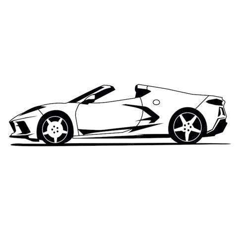 Premium Vector Car Side View Black And White Vector Design