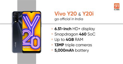 Vivo Y20 Y20i Launched Price In India Specs Sale Date