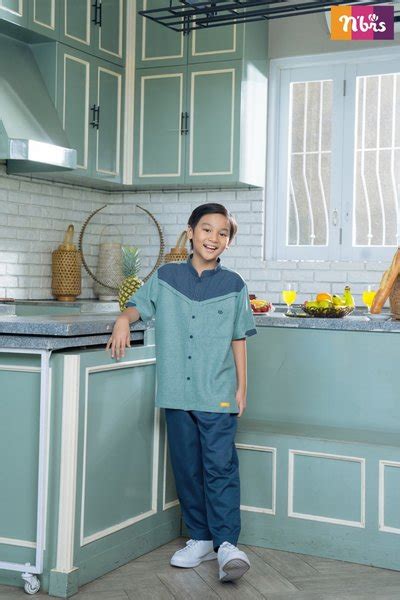 Jual Nibras Sarimbit Aesthetic Blue Sarimbit Couple Keluarga Nibras