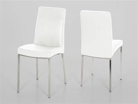 20 Ideas of White Leather Dining Chairs