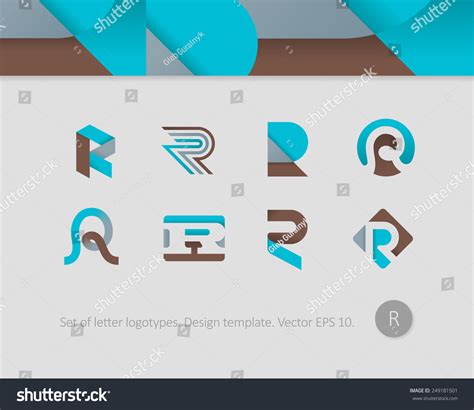 Logo Design Templates. Stylized Letter R. Stock Vector 249181501 ...