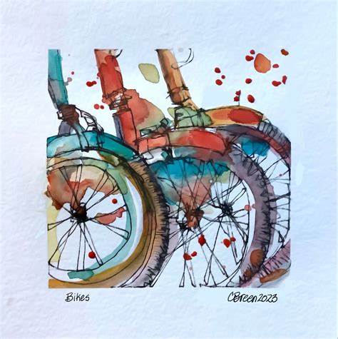 Bicycles Bikelife Bikeart Twowheels Breen Watercolor Watercolour