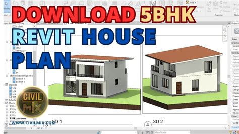 Simple 5BHK Revit House Plan Perfect For Beginners YouTube