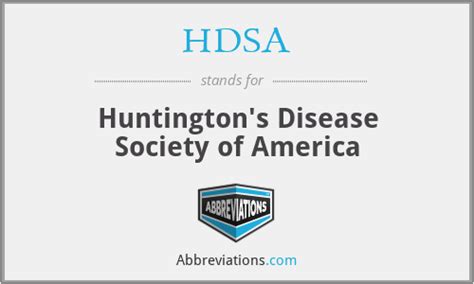 Hdsa Huntingtons Disease Society Of America