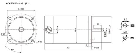 DC электродвигатель 6DC250W (250 Ватт) — Номинальная мощность – 0.25 ...