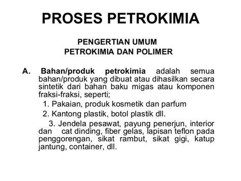 proses petrokimia