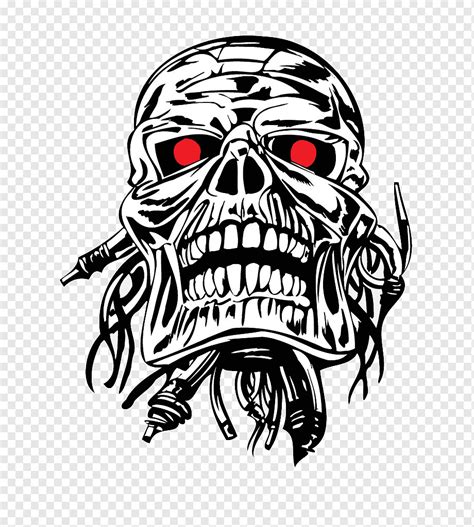 Red Eye Skull Skull Black Halloween Png Pngwing