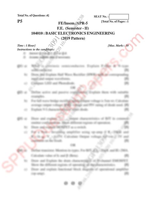 Solution Be First Year Fe Engineering Semester 1 2020 March Basic Electronics Engineering