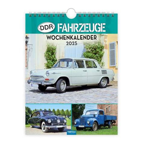 Trötsch Wochenkalender zum Hängen DDR Fahrzeuge 2025 Kalender jpc