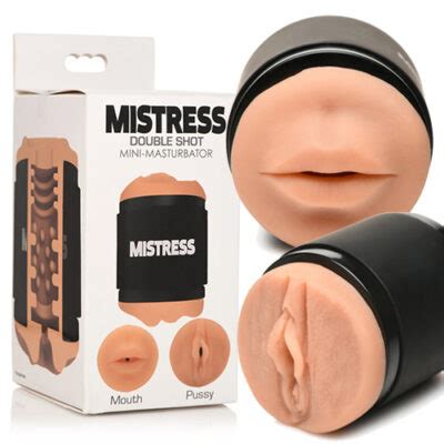 Mistress Double Shot Mini Masturbator Mouth Pussy Medium Tone