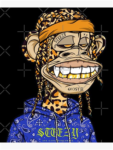 Nft Monkey Tiger Like Travis Scott Bored Ape Yacht Club Poster For