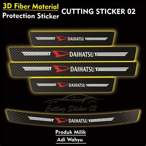 Sticker Sillplate Daihatsu Sill Plate Sigra Xenia Terios Rocky Ayla