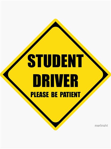 Student Driver Printable Sign