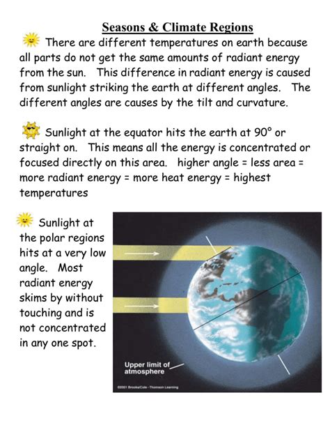 seasons and climate regions guided notes