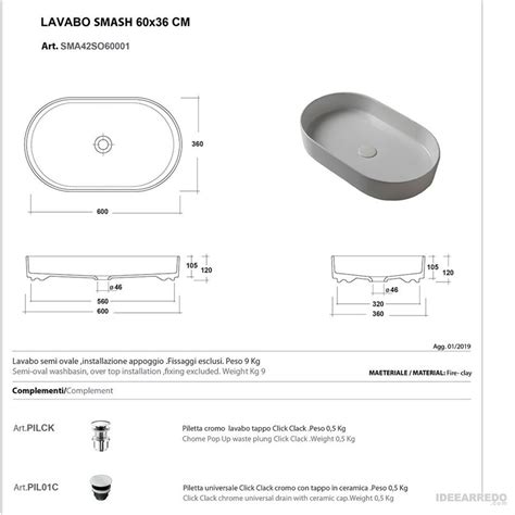 Lavabo Sobre Encimera Ovalado Coloreado 60 Cm Smash Olympia