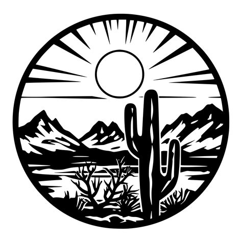 Desert Landscape Scene SVG File: Perfect for Cricut, Silhouette, and ...