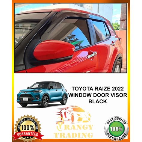 Toyota Raize 2022 To 2023 Window Door Visor Black Injection Type