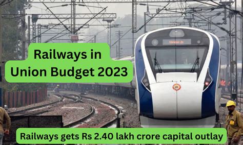 Union Budget Railways Gets Rs Lakh Crore Capital Outlay