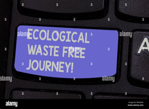 Text Sign Showing Ecological Waste Free Journey Conceptual Photo