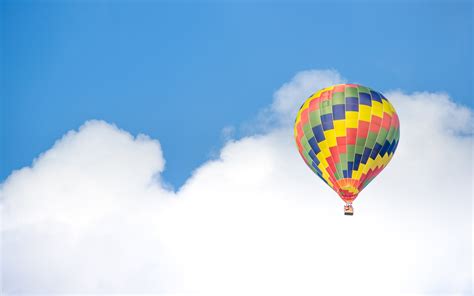 Hot Air Balloon Ride Sky Clouds Wallpapers Hd Wallpapers Id 18748