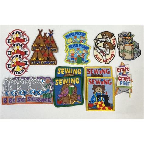 Girl Scouts Accents Girl Scouts Fun Patches Lot 2 Craft Sewing